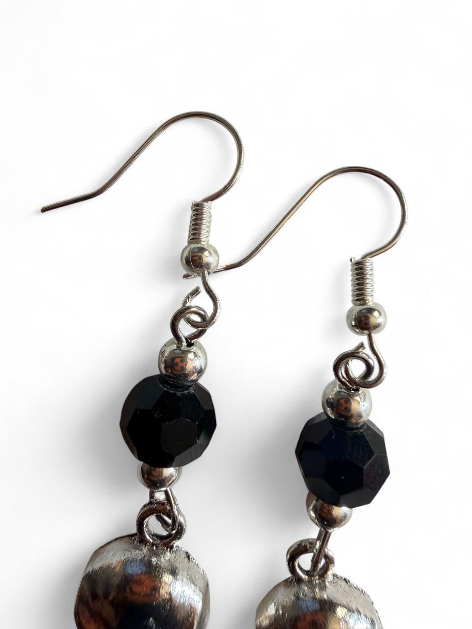 Rosebite Skull Dangle Earrings