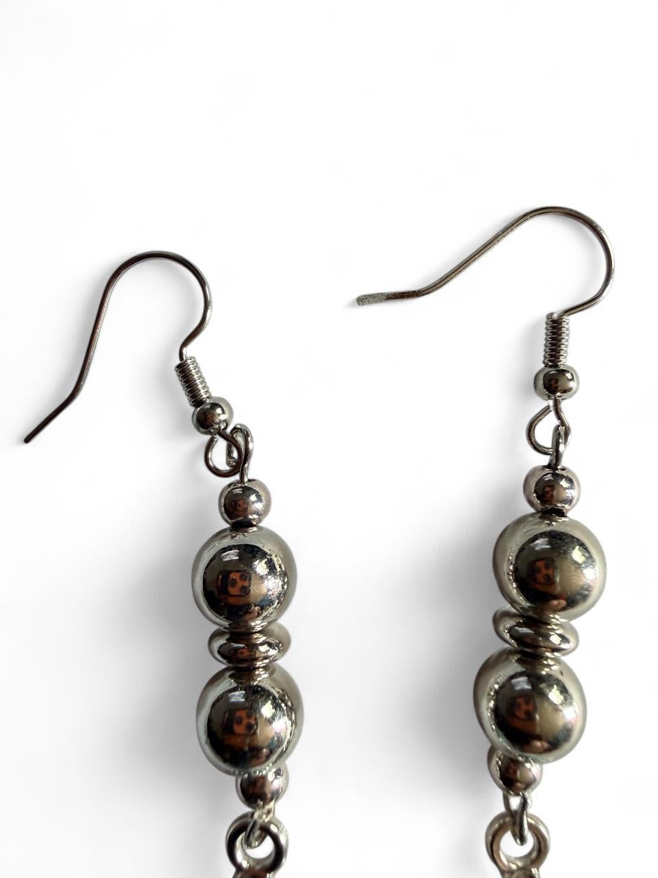 Desert Bloom Turquoise Dangle Earrings - Handmade