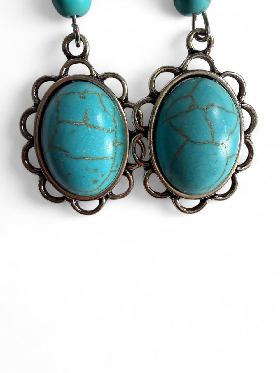 Turquoise Dream Dangle Earrings — Handmade in Georgia