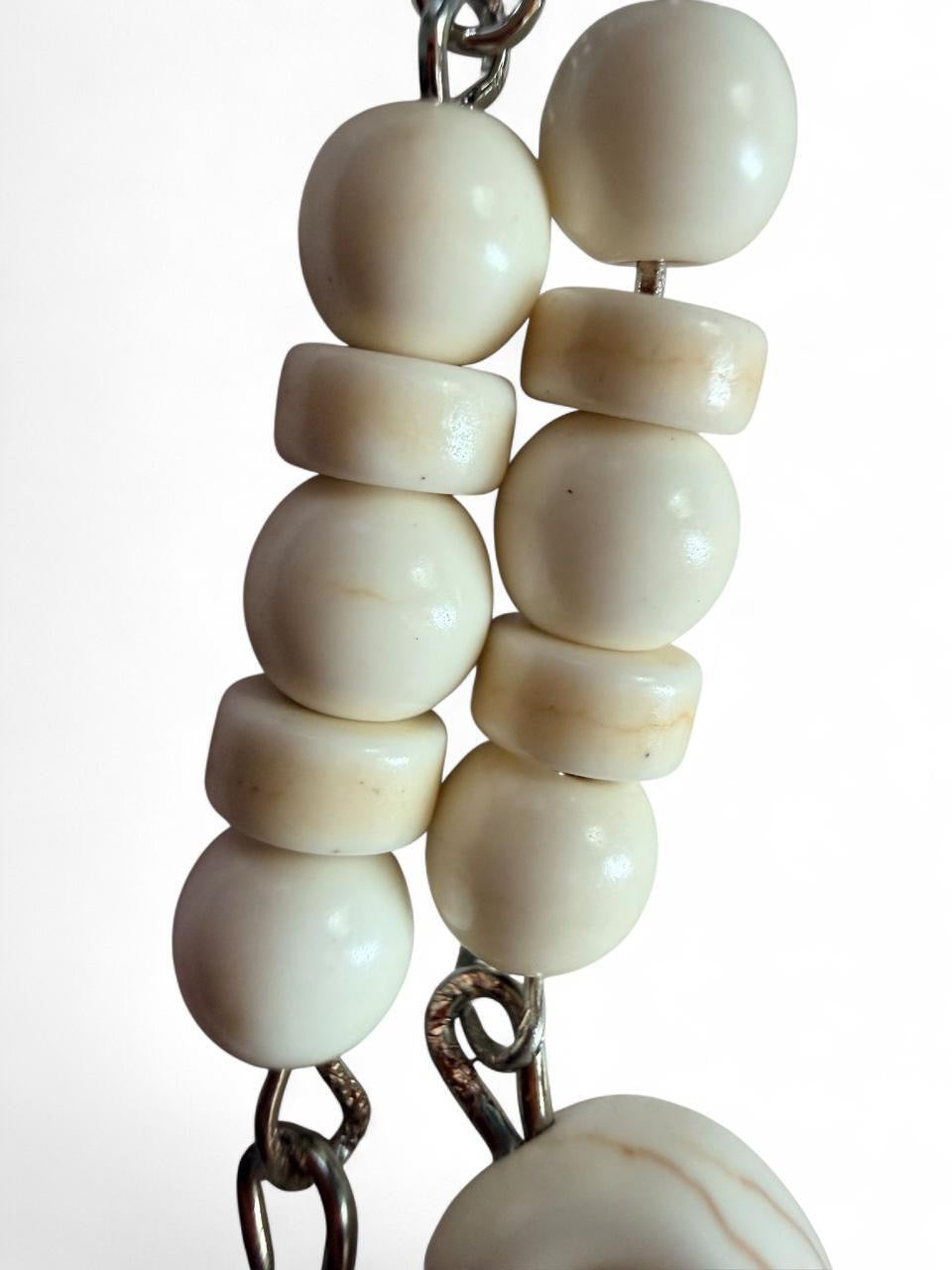 White Skull Beaded Dangle Earrings – Handmade Y2K Goth Halloween Jewelry